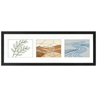 Olivet 알루미늄 합금 액자 3구 5구 벽걸이 액자 프레임 돌잔치 본식 결혼식 가족사진 4x6 5x7, 1개, 검정색