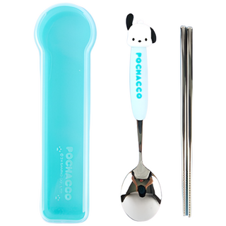 반이앤코 수저세트 산리오 수저 스텐수저케이스세트 스텐수저 1+1, 2세트, 헬로키티, 포차코