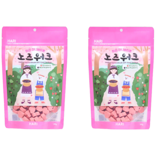하리 미니바이트 노즈워크 강아지 간식 딸기&복분자 150g, 2개