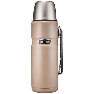 THERMOS 써모스 ROB-001K 트래블킹 대용량 등산 손잡이 보냉병 보온병 텀블러, 샌드블랙(SB), 1200ml