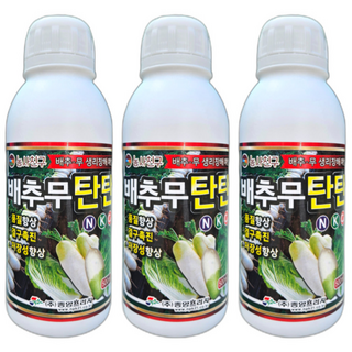 농사친구 배추 무 전용 비료 배추무탄탄 500ml 액제 영양제, 3개
