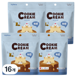 조이펫 쿠키 앤 크림 고양이간식, 치킨, 60g, 16개