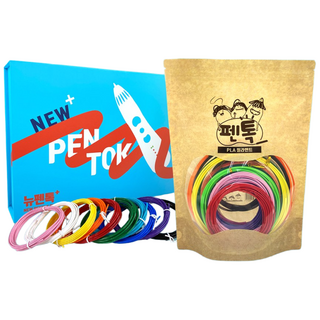 펜톡 3D펜 뉴펜톡 플러스 + PLA 필라멘트 5m 20색 세트 쓰리디펜