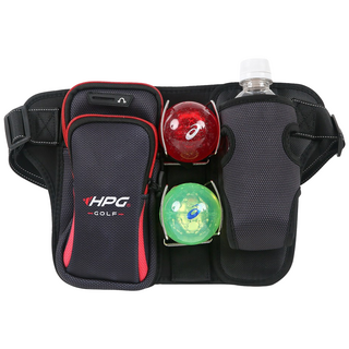 HPG 초경량 파크골프 파우치 그라운드 허리색 PP-S07, 1개, 블랙레드