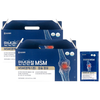 유유제약 뼈건강 만년관절 MSM 엠에스엠 2000 칼슘 액상파우치 선물세트, 2박스, 2100ml