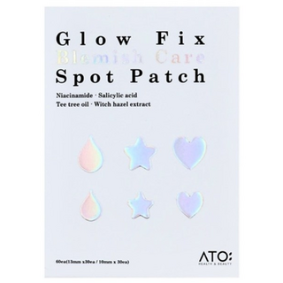 ATO 홀로그램 모양 스팟패치 여드름 뾰루지 케어 하이드로콜로이드 나이아신아마이드 티트리 위치하젤, 1개, 60개입