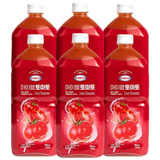 보넬드 아이엠 토마토 100% NFC 착즙주스, 6개, 1L