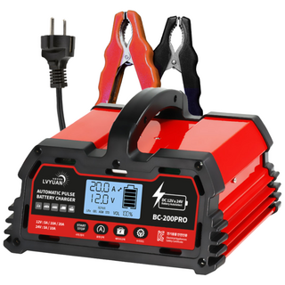 루앤 차량용 배터리 충전기 오토바이 화물차 트럭 스마트 자동 초고속충전, 1개, BC-200 PRO 12V24V-5A/10A/20A