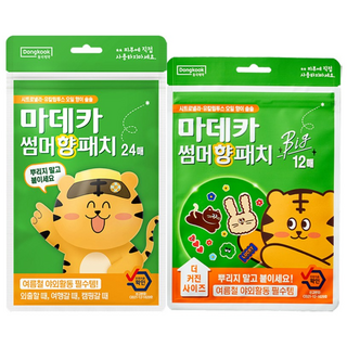 동국제약 마데카 썸머 향 패치 24매+ 향 패치 빅 12매 여름 야외활동 필수템 의약외품 하이드로겔 천연아로마오일 썸머패치 보호막패치 왕패치, 1세트