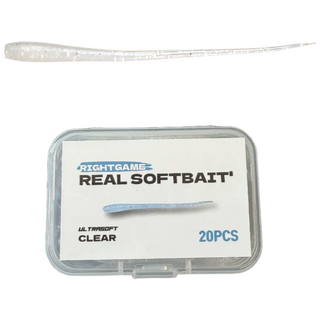 리얼베이트 볼락웜 아징웜 송어웜 투명 실치 라이트게임, 1박스, 클리어(투명)20p