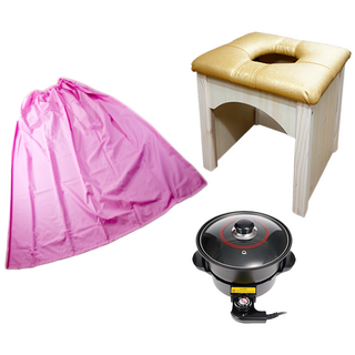 배스퀸 편백원목 좌훈세트 / 좌훈의자+좌훈치마+좌훈냄비, 일반형, 1개