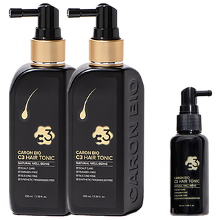 카론바이오 C3 헤어 토닉 100ml 2개 휴대용 토닉 1개 모발 두피케어 홈케어 이시영