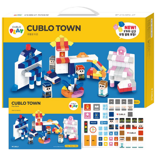 매직큐브 큐블로 국내생산 큐블로타운 유아 자석블럭 블록 자석교구, 1개, 단품