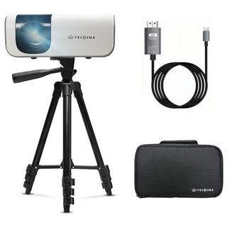 빔프로젝터 미니빔 TN-LP9 가정용 캠핑용 휴대용 삼각대+전용가방+C타입케이블 풀세트