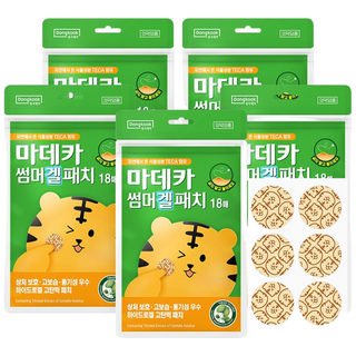 동국제약 썸머 겔 패치 18매 상처보호 의약외품 하이드로겔 여름 야외활동 필수템 썸머패치, 5개