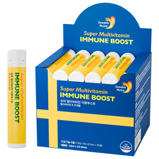 스웨디시뉴트라 추석선물세트 이뮨 샷 멀티 비타민 스웨덴 마시는비타민 쇼핑백증정, 1박스, 30회분