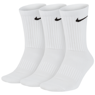 나이키 에브리데이 쿠션 트레이닝 크루 장목 양말 SX7664-100, 화이트, 1세트