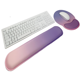 토탈렉스 키보드 마우스 손목 받침대 세트, 1세트, 핑크