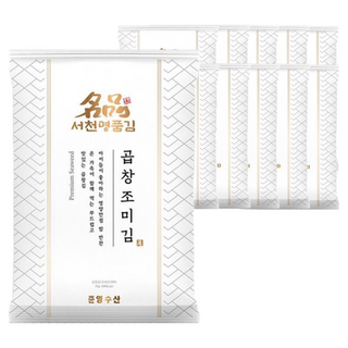 서천명품김 준영수산 지주식 햇김 조미 전장김 곱창김 10봉지(60매), 1개, 320g