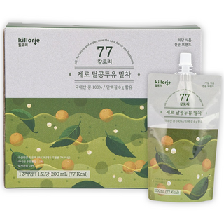 킬로리 제로달콩 두유 말차, 12개, 200ml
