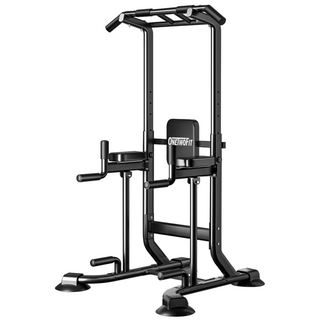 OneTwoFit 원투핏 다용도 턱걸이 높이 6단계 조절가능 가정용 철봉 운동기구, 블랙