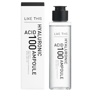 LIKE THIS 물광 피부보습 장벽강화 순도 100% 고농축 히알루론산 100 히알루올 원액 앰플, 1개, 100ml