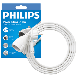 필립스 고용량 연장선 연장 케이블 납작 콘센트 1구 멀티탭, 1개, 5m, 화이트 연장멀티탭 CHP1110WC