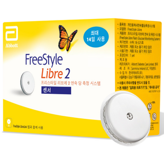 NEW 프리스타일 리브레2 최신형 1개(14일분) 연속혈당측정기 무채혈 애보트 블루투스+패치 1매, 1세트