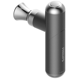 필립스 휴대용 BLDC 초경량 미니 마사지건 + 헤드 4종 세트 PPM7318, 그레이