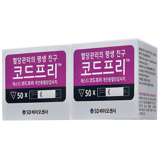 SD 코드프리 혈당측정지 100매, 1개, 100개입