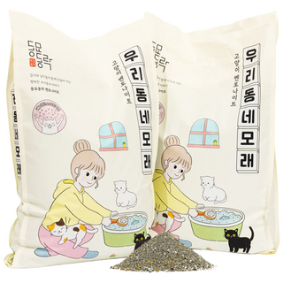 동묘동락 우리동네모래 벤토나이트 고양이 모래 9kg, 15L, 2개