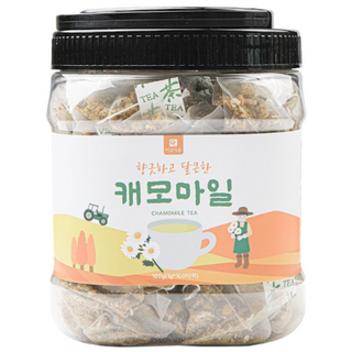 미세플라스틱 없는 생분해필터 미담식품 캐모마일 차 삼각티백, 1개, 100개입, 1g