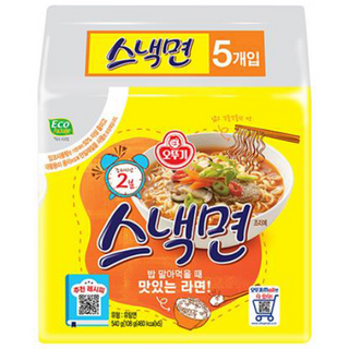 오뚜기 스낵면 108g, 5개