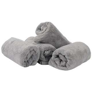 모즈펫 극세사 반려동물 소형견 펫타월 4장 1세트, 1개, 그레이