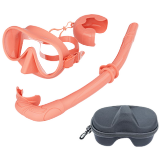 팝키즈 어린이&주니어 롤링 스노쿨링 마스크 세트, 핑크, 1개