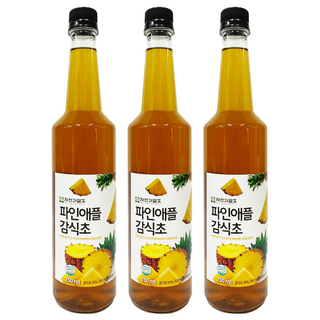 자연과발효 3년숙성 자연발효 파인애플 감식초 750ml 3병, 3개