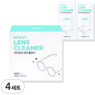 닥터퓨리 렌즈클리너 레몬향 100매, 4세트