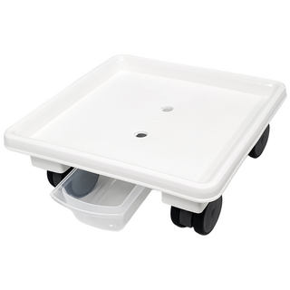 마이플랜트 이동식 정사각 화분받침대, 1개, 화이트