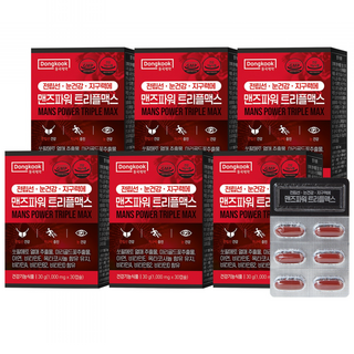 [동국제약] 전립선 눈건강 지구력에 맨즈파워 트리플 맥스 1000mg 30캡슐 6박스 6개월분, 30정, 6개