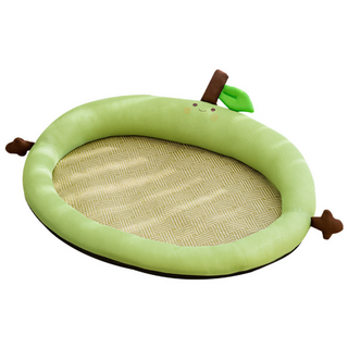 마당 반려동물 편안한 러블리컬러 푹신 과일방석 4계절매트, 1개, 그린애플