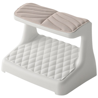 퍼백 2단 발받침대 풋레스트 책상 의자 사무실 컴퓨터 다리 받침, 고급형 연베이지