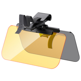 UV차단 슬라이딩 차량용 선바이저 차량용 자외선 차단 썬바이저, 짙은 색+황색-주야 겸용, 1개