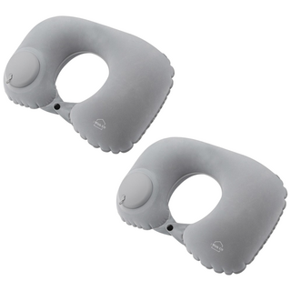 간편 휴대용 에어펌프 여행용 목베개 2개 세트