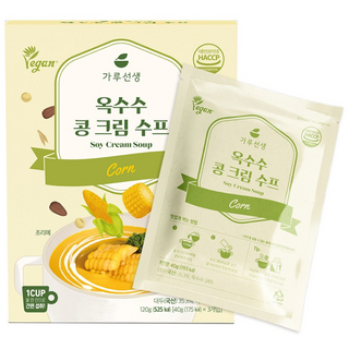 가루선생 식물성 옥수수 콩 크림 수프, 1개, 120g