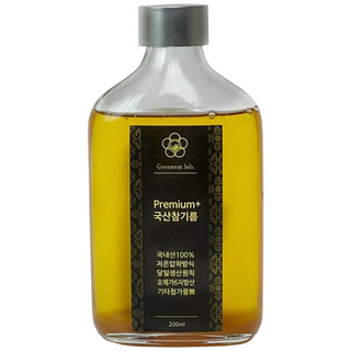 비건 당일착유 저온압착 햇통깨 고소한 국산 참기름 100%, 1개, 120ml
