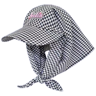MOMOYA 고방체크 스카프 볼캡 두건 자외선차단 모자