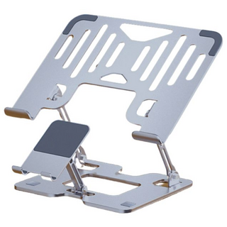 tinduo 높이 조절 접이식 노트북 거치대, 은빛, 1개