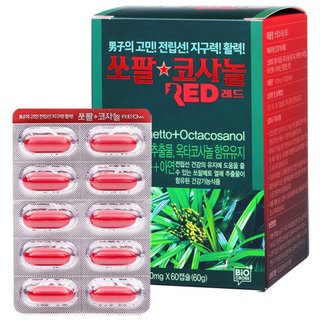[TV홈쇼핑 인포벨]남자 건강 NEW 쏘팔코사놀 1000mg 4개월 레드 골드 이용식 남진 쏘팔메토, 120정, 1개