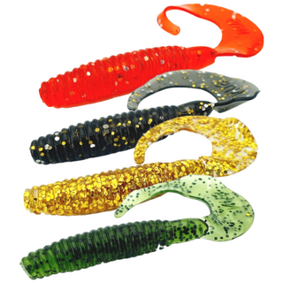 썬베이트 4인치 그럽웜 우럭웜 광어웜 배스웜, 흰색 012