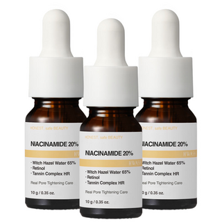 화사 나이아신 20% 모공 축소 수 면적 깊이 개선 포어 타이트닝 앰플, 3개, 10ml